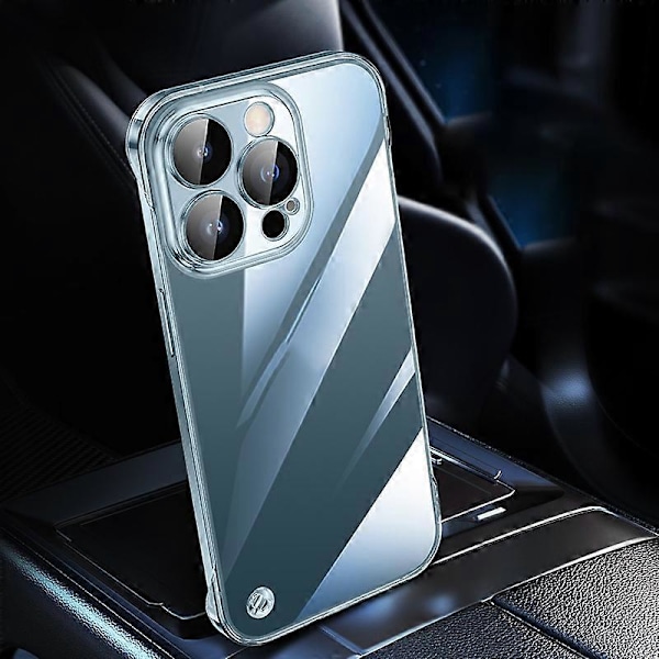 Elektropläterat Ramlöst Transparent PC-skal för iPhone 13 Pro