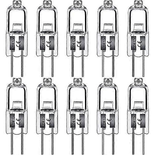 G4 halogenlamper 20W 12V - Varmhvit - 10 pakning 20W 20W 10 stk