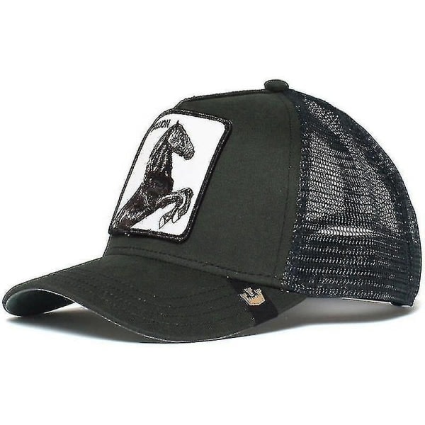 Svart Panter Mesh Keps för Vuxna Sommar Baseballkeps Truckerkeps W-WELLNGS Häst - Ljusgrön Häst - Ljusgrön Horse - Light Green