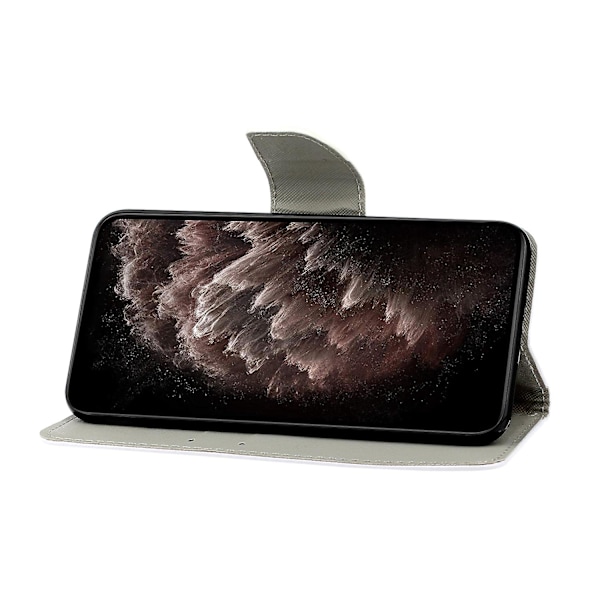 Læderetui med malet mønster til iPhone 12 mini