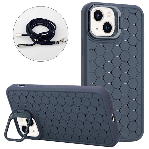 Kickstand-skal för iPhone 13, mjukt TPU-kylande magnetiskt telefonfodral med snodd