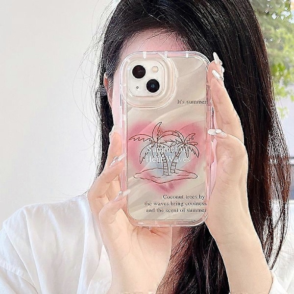 För iPhone 13 TPU Skal Anti-repor Telefonfodral Spegelyta Pappersdesign