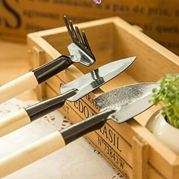 Mini Järnspade Plantering Lös Jord Tre-Delad Trädgårdsverktygssats