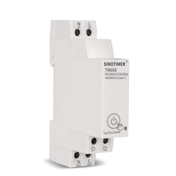 WiFi elmåler til DIN-skinne, 16A 100-240V