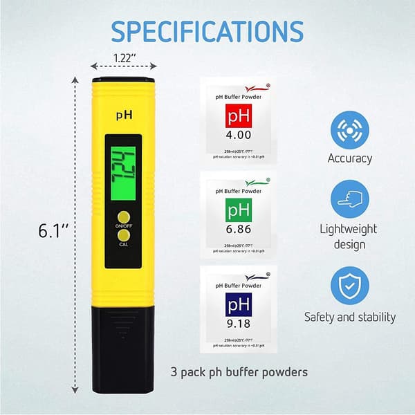 3-pak PH-meter TDS PPM-meter og 3-i-1 jord-PH-meter PH/EC digitalt sæt til hjem, have, græsplæne