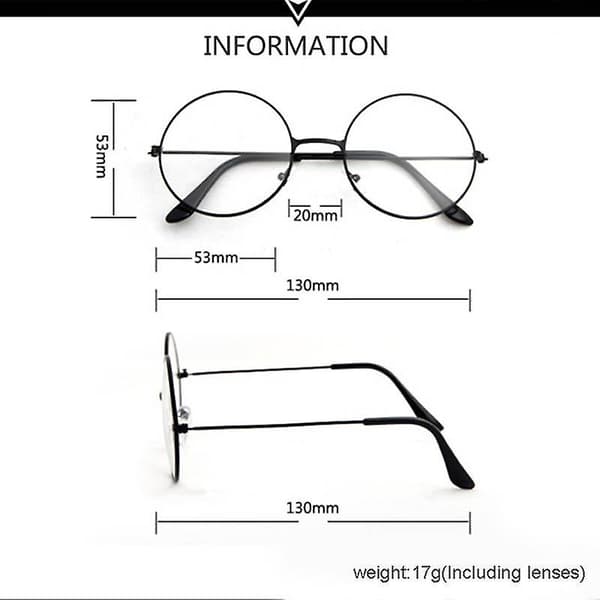Harry Potter Vintage Runde Brilleglass, Svart