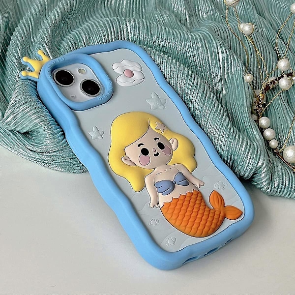 Skal för iPhone 14 Pro Max, Söta 3D Kawaii Mobilskal Roligt Vit Kanin Tecknad Omslag med Handrem Mjukt Silikon Gel Fallskydd Skal Kvinnor Flickor