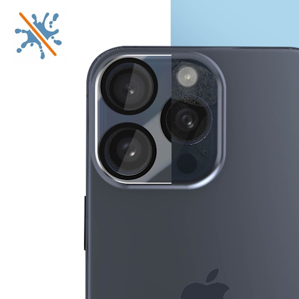 Kameralinsfilm för iPhone 15 Pro & 15 Pro Max Tåligt Härdat Glas Enkay Svart