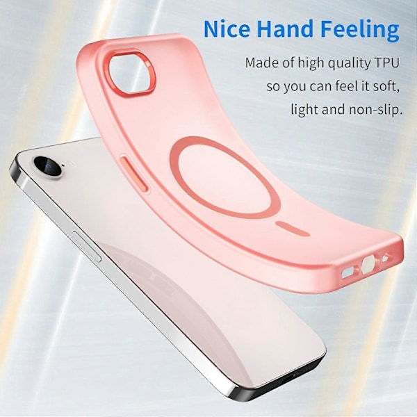 Skal för iPhone 16e TPU+PC Baksida Matt Genomskinlig Design - Röd