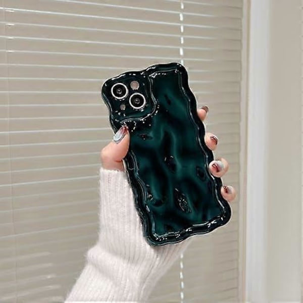 Kotelo iPhone 12:lle, 3D-meteoriittikupla-kuvioinen galvanointi kimalle kihara aaltoileva kehys kiiltävä kotelo, pehmeä TPU-iskunkestävä kotelo iPhone 12 -puhelimelle