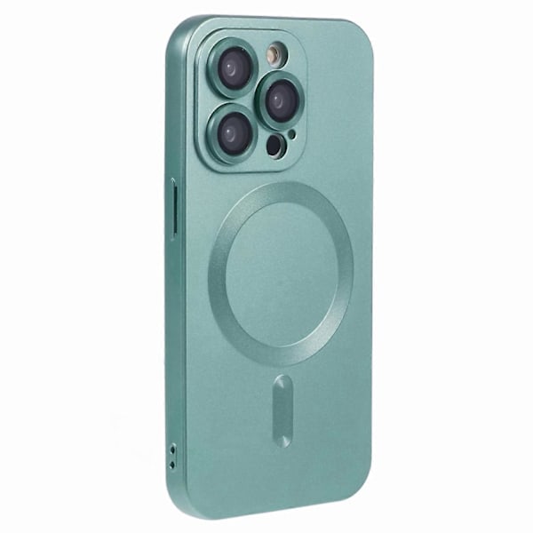 iPhone 15 Pro Max TPU -kotelo, yhteensopiva MagSafe-kumipäällysteisen puhelinkuoren kanssa ja linssisuojalla