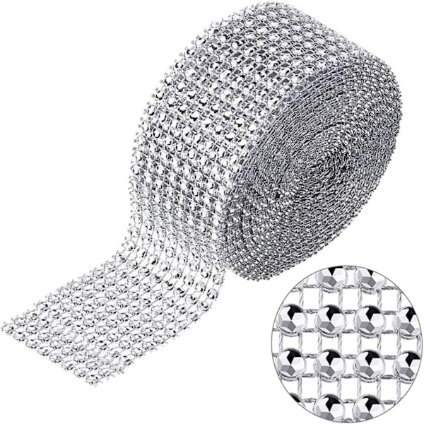 Sølv Rhinestone Diamantbånd, Festdekoration Bånd