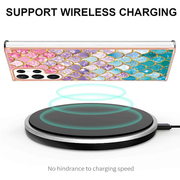 Samsung Galaxy S23 Ultra 5G -puhelimen sähköpinnoitettu IMD TPU -suojakuori