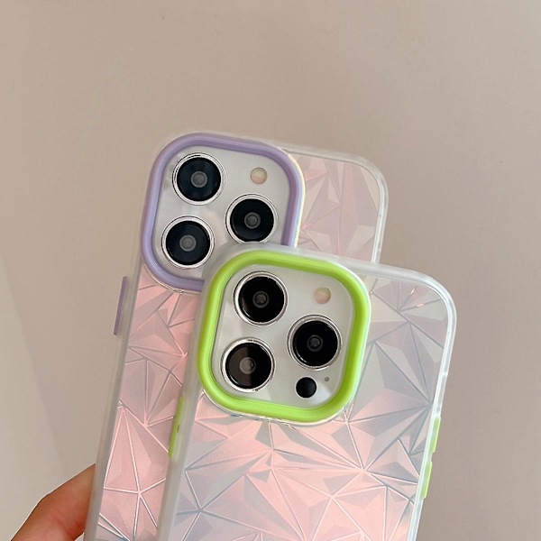 Laserskuret diamantmönster frostat telefonfodral för iPhone 12 Pro Max