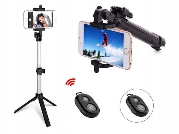 Selfiepinne / stativ mobilhållare med Bluetooth-fjärrkontroll