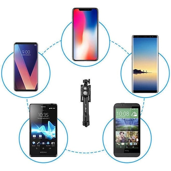 Trådløs Bluetooth Selfie Stick Håndholdt Foldbar Mini Tripod