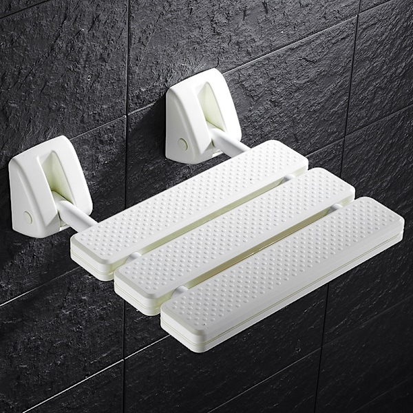 Sammenleggbart veggmontert dusjsete veggmontert white