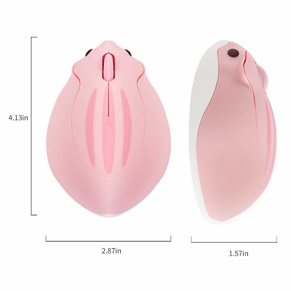 Trådløs mus sød hamsterform 1200DPI optisk mus til bærbar PC pink