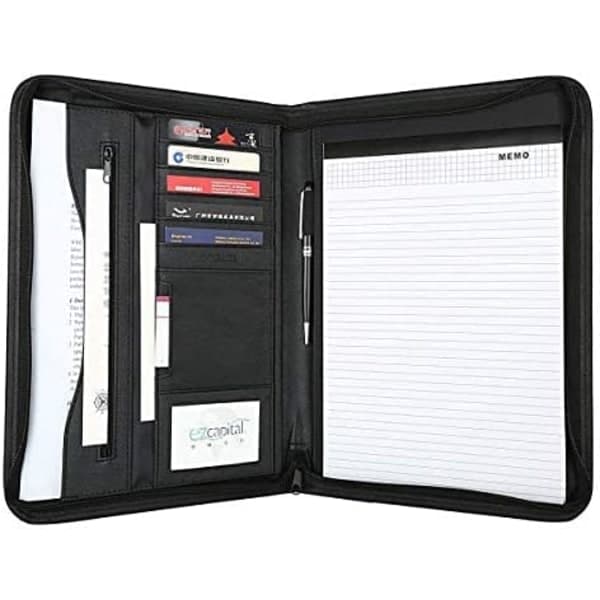 A4 PU Læder Portfolio - Dokumentholder, Kontormappe, Professionel Læder Portfolio