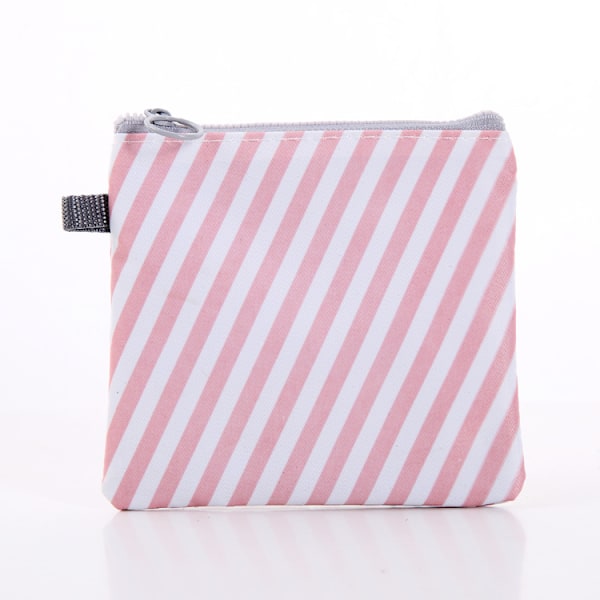 Bærbar Oppbevaringspose for Sanitetsservietter, Lerretspose for Sanitetspads pink