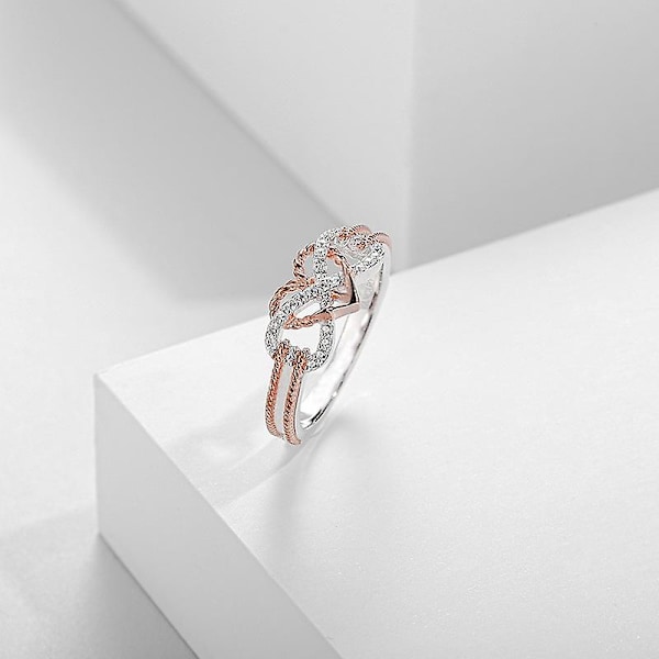 Fashion Tongwen Kærlighedsring Minimalistisk Mode Mikro Sæt 9