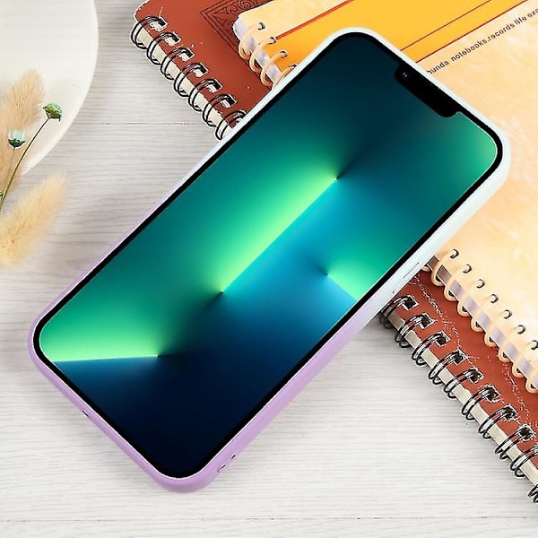 För Iphone 13 Pro Max Gradient Silikon Stötsäkert Magsafe Mobilskal Med Linsskydd