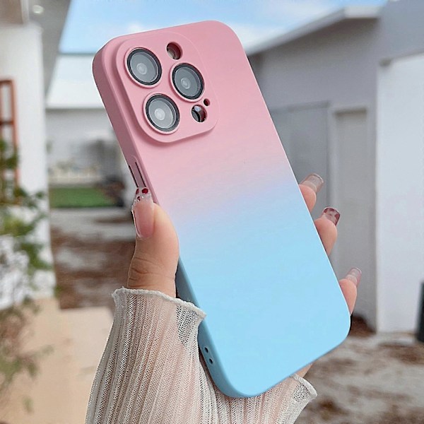 Gradient telefoncover med hudfornemmelse til iPhone 14 Plus