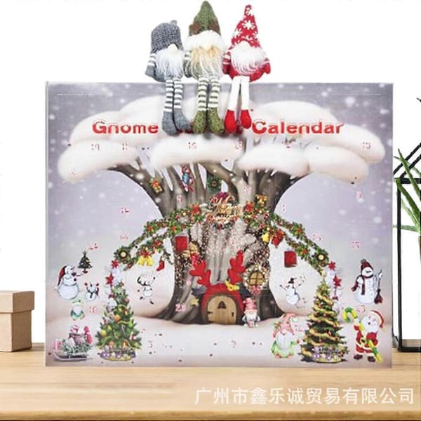 Jule Santa Adventskalender - Søt Jule Blindboks, Juletrepynt, Mini Figur Samleobjekt