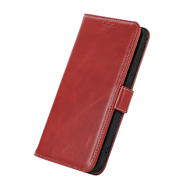 Til Iphone 14 Plus Crazy Horse Top Layer Ko Læder Telefon Cover