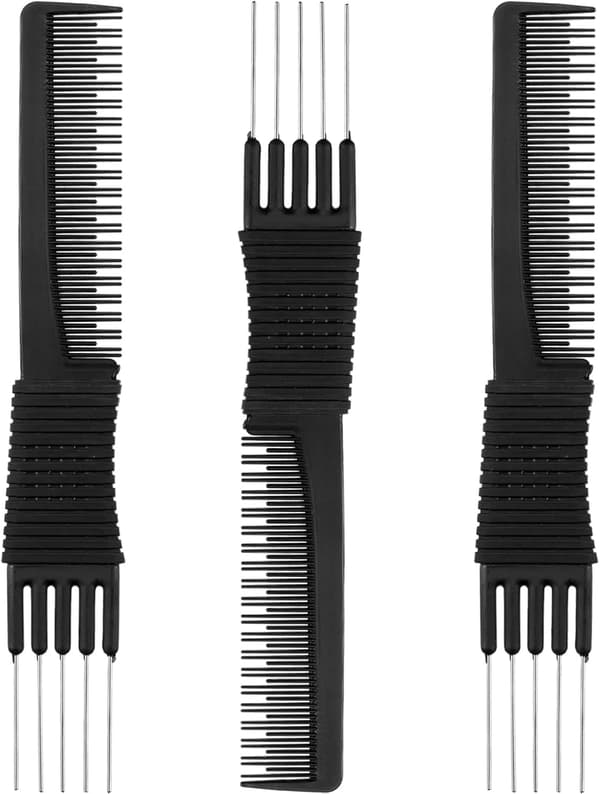 12-pack Svart Kolfiber Lyftkammar med Metalliska Tänder