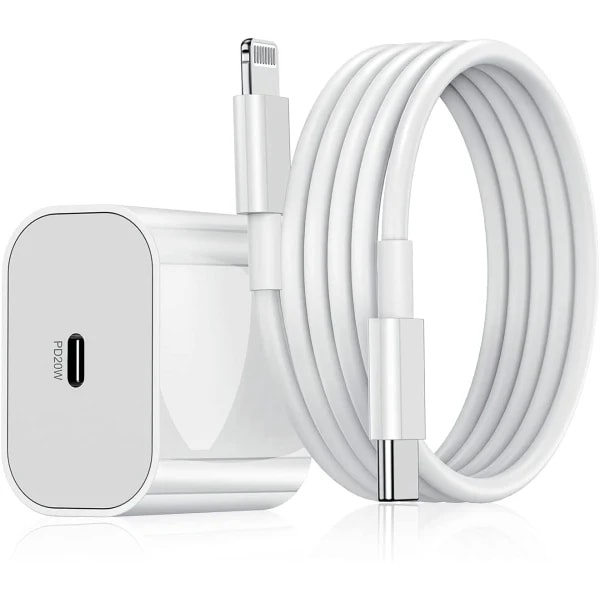 iPhone-lader - Hurtiglader - Adapter + Kabel 20W USB-C 1 stk 1Pc