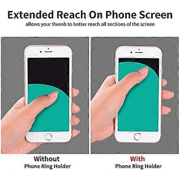 Mobiltelefon Ringhållare Fjäril Fingerring Grepp Ställ 360 Rotation 180 Flip Universellt Stöd Kompatibelt med Alla Smartphones