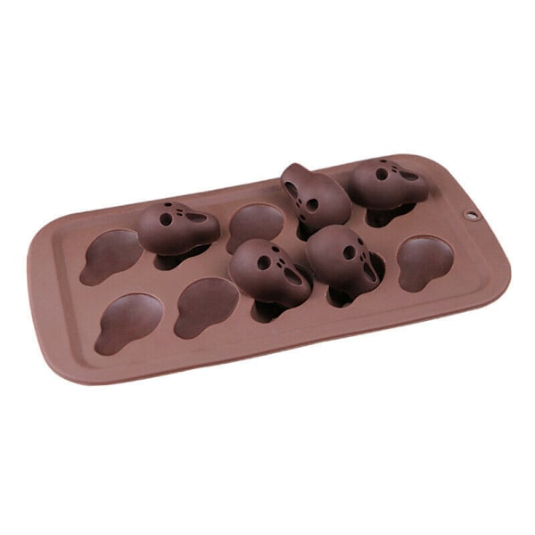 Silikone Halloween Spøgelses Skelet Chokoladeform Slikform