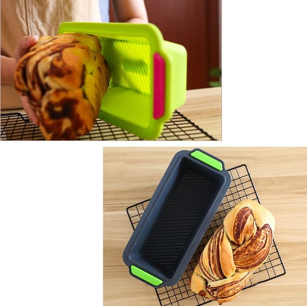 2 stk Silikon Brødform Fleksibel Brødform med Non-Stick Effekt