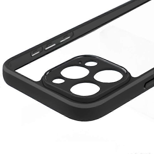 Ohut iPhone 15 Pro Max -kotelo TPU+PC Kirkas pölytiivis puhelinkuori