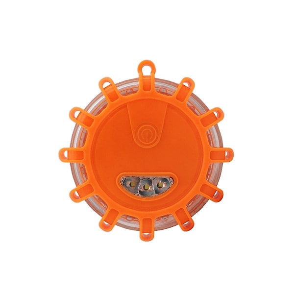 Led Vägflares Nödljus Vägkantsvarning Säkerhetsdisk Beacon Blinkande Flare Kit, rund