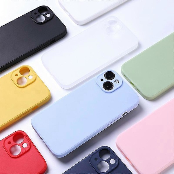 Passer for iPhone 16 mobiltelefondeksel 15 Pro Max frostet silikonbeskyttelsesdeksel lys lilla iPhone16 plus