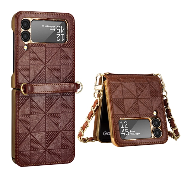 Puhelinkotelo ketjulla Galaxy Z Flip 3 5G:lle brown