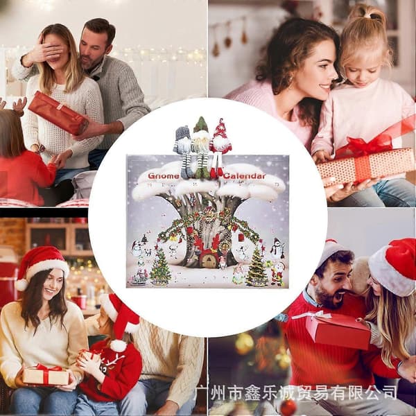 Jule Santa Adventskalender - Søt Jule Blindboks, Juletrepynt, Mini Figur Samleobjekt