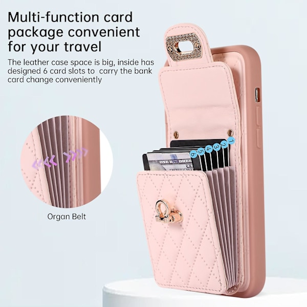Læder telefoncover med kortslot til iPhone 13 Pro Max