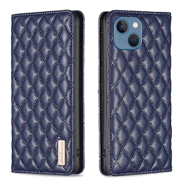 Diamantgitter Magnetisk Læder Flip Telefon Cover til iPhone 13
