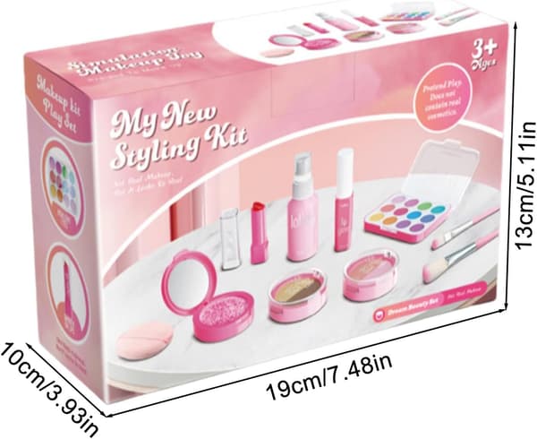 Falsk Makeup | Makeup Sæt | Børns Lade-som-om Makeup Sæt til Små Piger, Falsk Legetøjs Makeup Sæt til Børn Piger