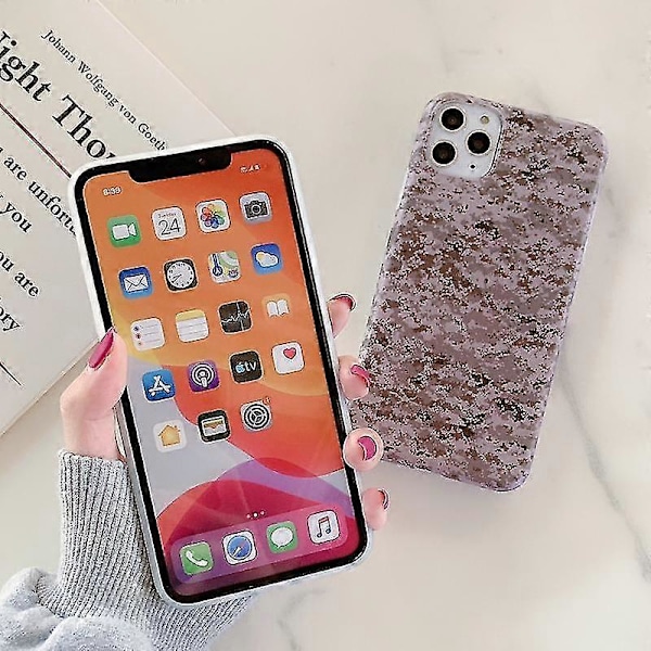 Stöttåligt IMD Kamouflage TPU Skyddsfodral för Iphone 12 Mini (grön)