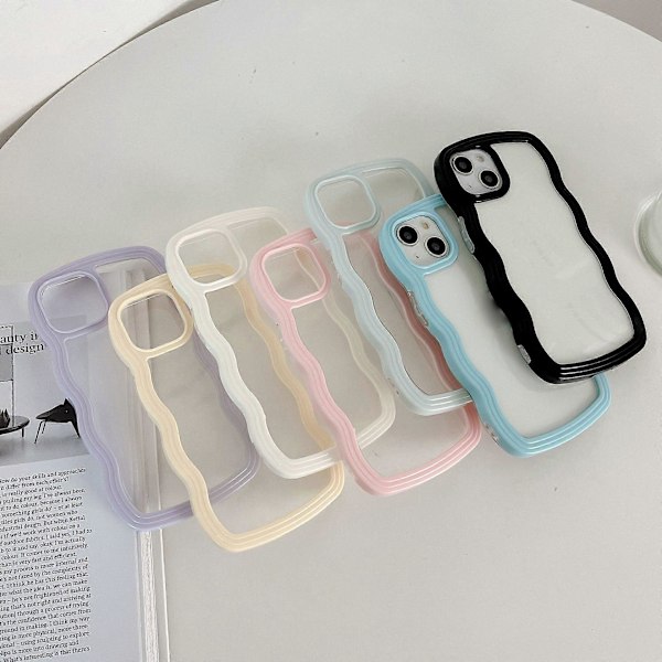 Lämplig för iPhone 16 mobiltelefonfodral transparent skal airbag anti-fall skydd två i ett Apple 16pro skyddsfodral iPhone16pro svart