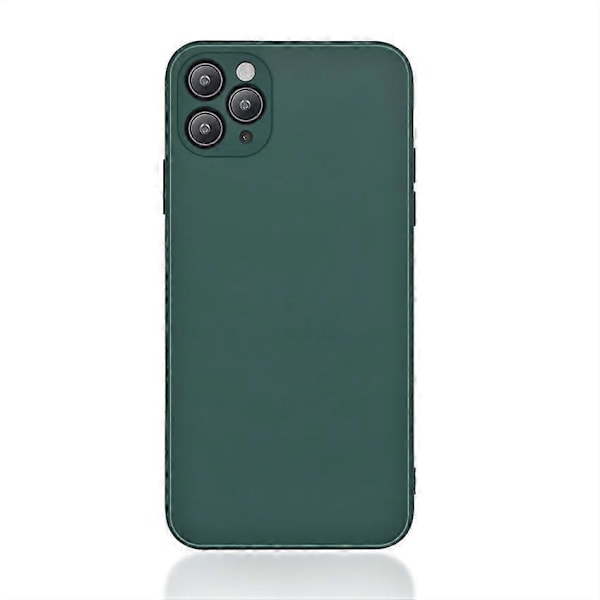 Silikone Etui Kompatibelt med iPhone 11 etui (Midnatsgrøn) - Hævet Kant (Skærm & Kamerabeskyttelse), 3-lags Struktur, Fuld Kropsbeskyttelse