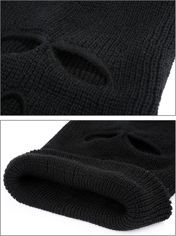 4-pack 3-håls hel ansikts skidmask vinterhatt varm stickad hel ansikte