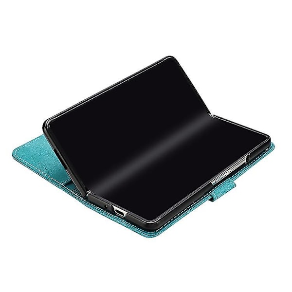 Til Samsung Galaxy Z Fold5 Linjemønster Hudfølelse Læder Telefon Cover