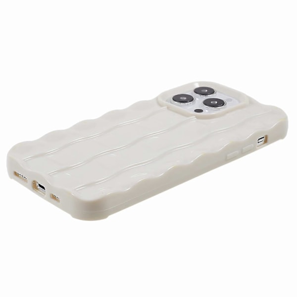 IPhone 13 Pro puhelinkotelo 3D-raitakuviolla pehmeä TPU naarmuuntumaton takakansi