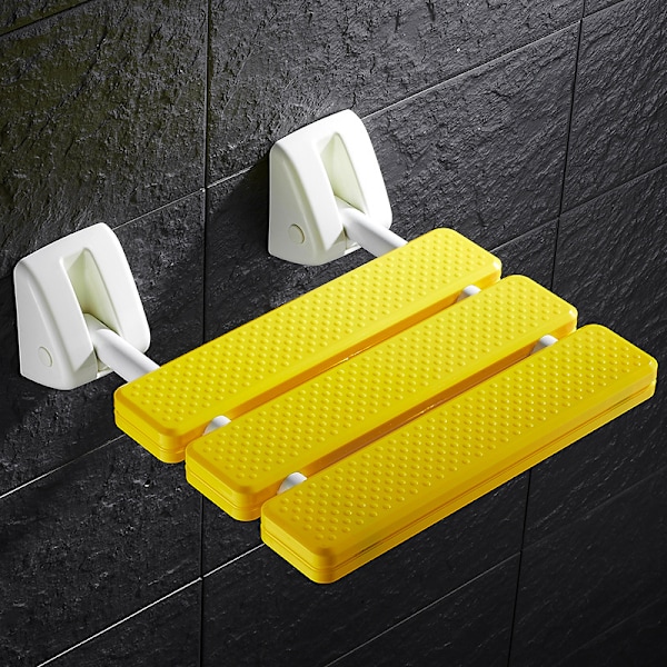 Sammenleggbart veggmontert dusjsete veggmontert yellow