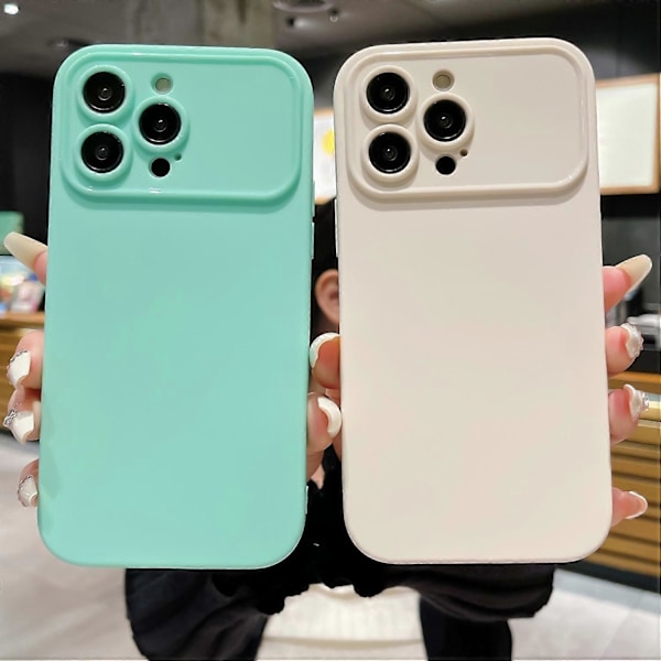 Matt TPU-skal för iPhone 15 Pro Max, reptåligt, stöttåligt mobilskal